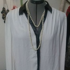 Alfani White Sheer Blouse